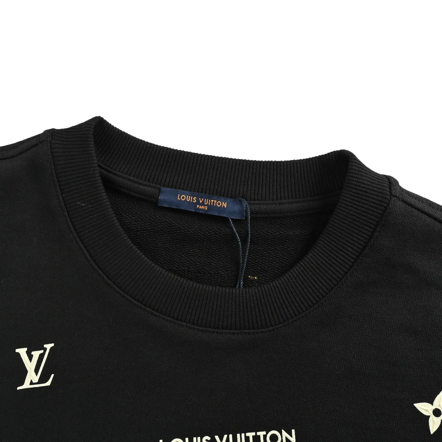 Louis Vuitton/Louis Vuitton 25Fw cursive signature letter print crew neck sweatshirt